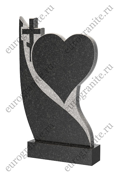 Памятник с крестом и сердцем ST-200
