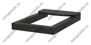 Цветник на могилу П-образный с накладкой Ц-7