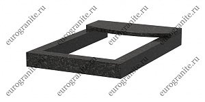 Цветник на могилу П-образный с накладкой Ц-7